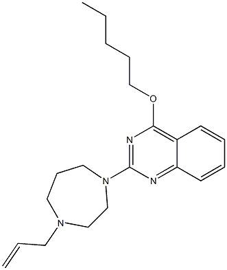 4-(Pentyloxy)-2-[[hexahydro-4-(2-propenyl)-1H-1,4-diazepin]-1-yl]quinazoline 구조식 이미지