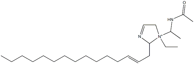 1-[1-(Acetylamino)ethyl]-1-ethyl-2-(2-pentadecenyl)-3-imidazoline-1-ium 구조식 이미지