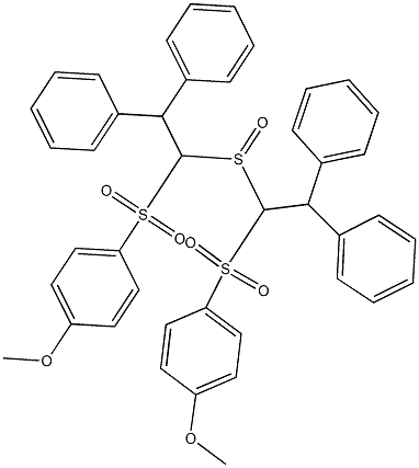 Diphenylmethyl[[(p-methoxyphenyl)sulfonyl]methyl] sulfoxide 구조식 이미지