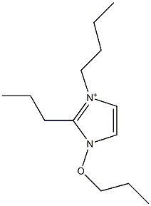 1-(Propyloxy)-2-propyl-3-butyl-1H-imidazol-3-ium Structure