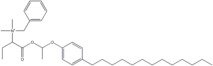 N,N-Dimethyl-N-benzyl-N-[1-[[1-(4-tridecylphenyloxy)ethyl]oxycarbonyl]propyl]aminium Structure