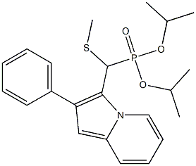 (2-Phenylindolizin-3-yl)(methylthio)methylphosphonic acid diisopropyl ester 구조식 이미지