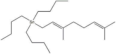 Tributyl[(2E)-3,7-dimethyl-2,6-octadienyl]stannane 구조식 이미지