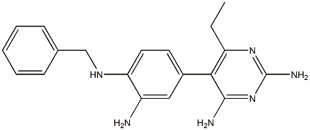 2,4-Diamino-6-ethyl-5-(3-amino-4-(benzylamino)phenyl)pyrimidine 구조식 이미지