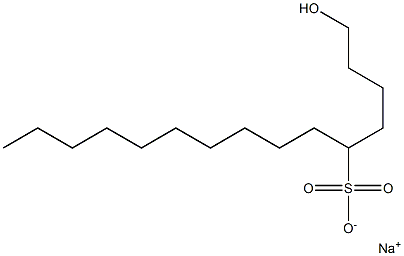 1-Hydroxypentadecane-5-sulfonic acid sodium salt 구조식 이미지