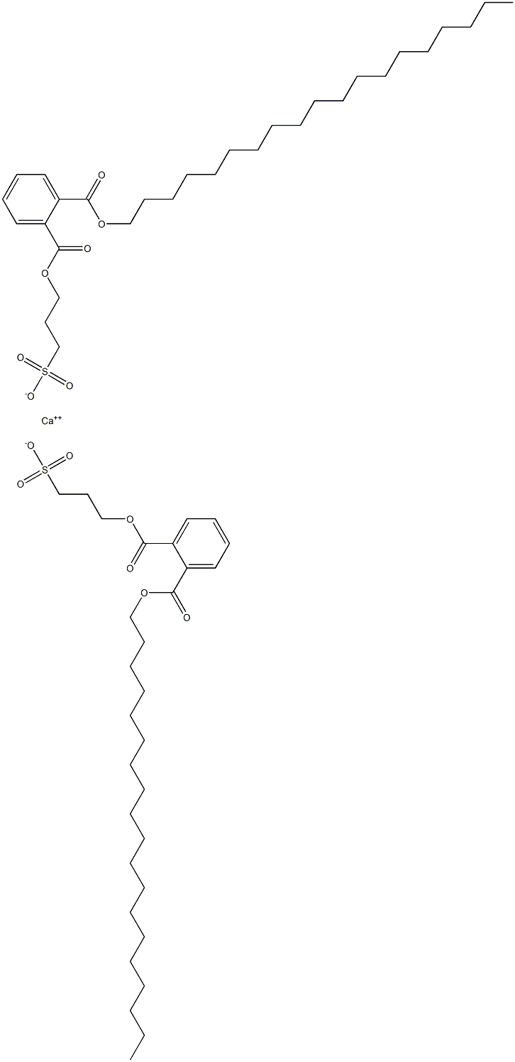 Bis[3-[(2-nonadecyloxycarbonylphenyl)carbonyloxy]propane-1-sulfonic acid]calcium salt 구조식 이미지