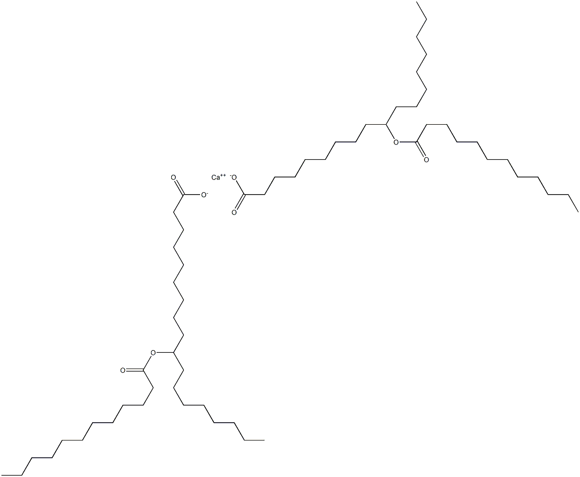 Bis(10-lauroyloxystearic acid)calcium salt Structure