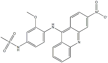 N-[3-Methoxy-4-[(3-nitroacridine-9-yl)amino]phenyl]methanesulfonamide Structure