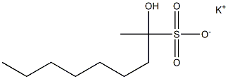 2-Hydroxynonane-2-sulfonic acid potassium salt 구조식 이미지