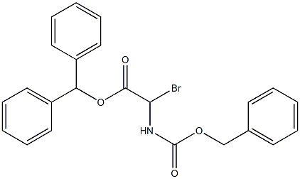 (Benzyloxycarbonylamino)bromoacetic acid diphenylmethyl ester 구조식 이미지