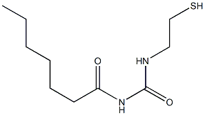 1-(2-Mercaptoethyl)-3-(1-oxoheptyl)urea Structure