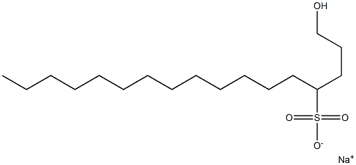 1-Hydroxyheptadecane-4-sulfonic acid sodium salt Structure