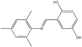 N-(2,5-Dihydroxybenzylidene)-2,4,6-trimethylbenzenamine Structure