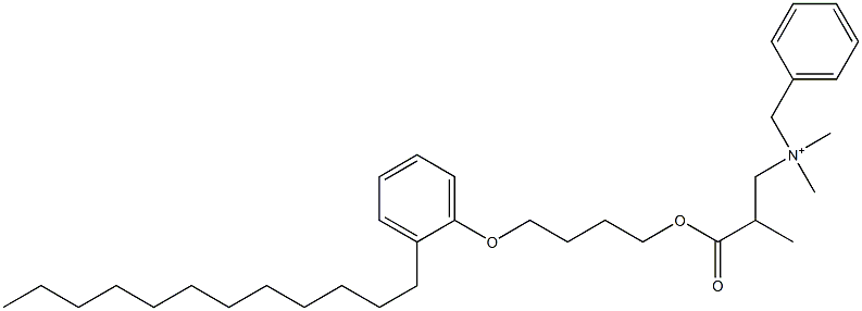 N,N-Dimethyl-N-benzyl-N-[2-[[4-(2-dodecylphenyloxy)butyl]oxycarbonyl]propyl]aminium 구조식 이미지