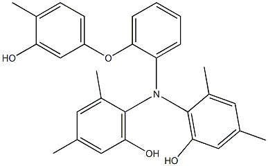 N,N-Bis(6-hydroxy-2,4-dimethylphenyl)-2-(3-hydroxy-4-methylphenoxy)benzenamine 구조식 이미지