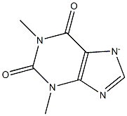 3,7-Dihydro-1,3-dimethyl-2,6-dioxo-1H-purin-7-ide Structure