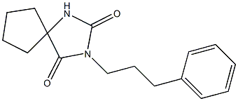 3-(3-Phenylpropyl)-2,4-dioxo-1,3-diazaspiro[4.4]nonane Structure