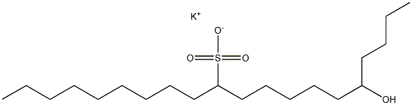 16-Hydroxyicosane-10-sulfonic acid potassium salt Structure