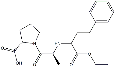 1-[N-[1-(Ethoxycarbonyl)-3-phenylpropyl]-L-alanyl]-L-proline 구조식 이미지