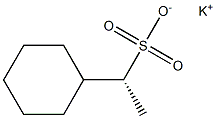 [R,(+)]-1-Cyclohexylethanesulfonic acid potassium salt Structure