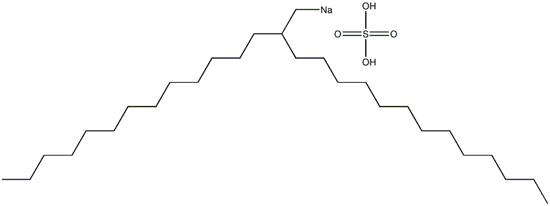 Sulfuric acid 2-tridecylpentadecyl=sodium salt Structure