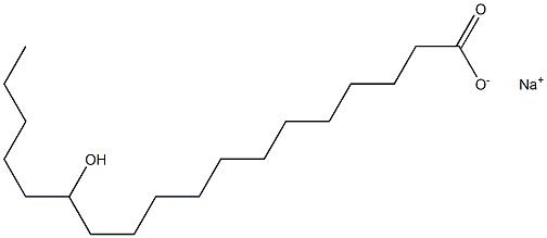 13-Hydroxystearic acid sodium salt Structure