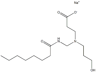 3-[N-(3-Hydroxypropyl)-N-(octanoylaminomethyl)amino]propionic acid sodium salt 구조식 이미지