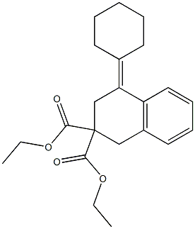 4-Cyclohexylidenetetralin-2,2-dicarboxylic acid diethyl ester 구조식 이미지