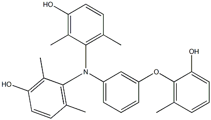 N,N-Bis(3-hydroxy-2,6-dimethylphenyl)-3-(2-hydroxy-6-methylphenoxy)benzenamine 구조식 이미지