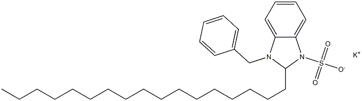 1-Benzyl-2,3-dihydro-2-heptadecyl-1H-benzimidazole-3-sulfonic acid potassium salt 구조식 이미지