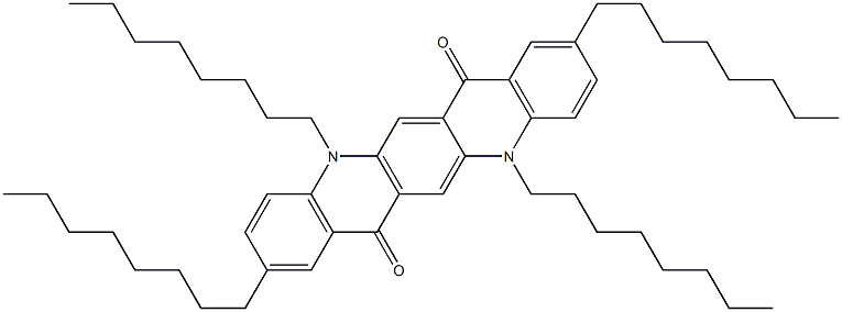 2,5,9,12-Tetraoctyl-5,12-dihydroquino[2,3-b]acridine-7,14-dione Structure
