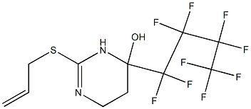 2-(Allylthio)-4-(nonafluorobutyl)-3,4,5,6-tetrahydropyrimidin-4-ol Structure