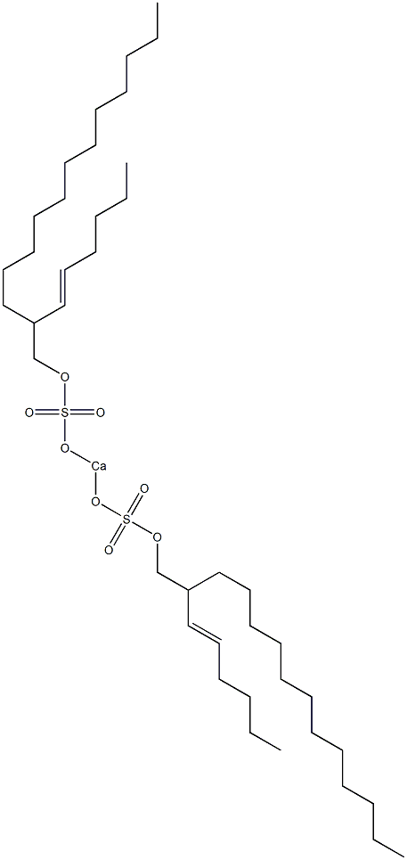 Bis[2-(1-hexenyl)tetradecyloxysulfonyloxy]calcium Structure