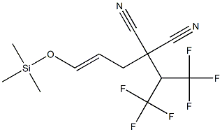 (E)-2-Cyano-2-[1-(trifluoromethyl)-2,2,2-trifluoroethyl]-5-(trimethylsiloxy)-4-pentenenitrile Structure