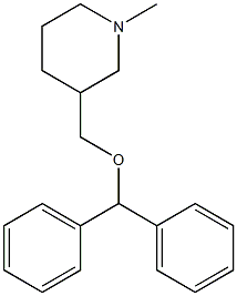 3-(Diphenylmethoxymethyl)-1-methylpiperidine Structure