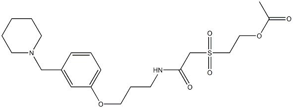 N-[3-[3-(Piperidinomethyl)phenoxy]propyl]-2-[[2-(acetyloxy)ethyl]sulfonyl]acetamide Structure