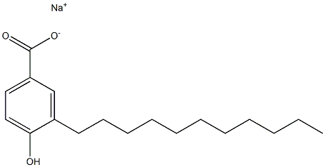 3-Undecyl-4-hydroxybenzoic acid sodium salt Structure