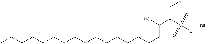 4-Hydroxyicosane-3-sulfonic acid sodium salt Structure