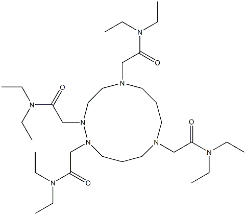 1,4,8,12-Tetrakis[(diethylamino)carbonylmethyl]-1,4,8,12-tetraazacyclododecane 구조식 이미지