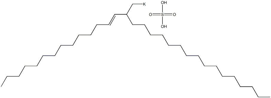 Sulfuric acid 2-(1-tetradecenyl)octadecyl=potassium ester salt Structure