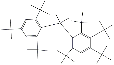 2-(2,3,4,6-Tetra-tert-butylphenyl)-2-(2,4,6-tri-tert-butylphenyl)propane 구조식 이미지