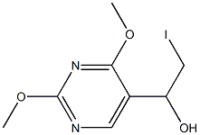 2,4-Dimethoxy-5-(1-hydroxy-2-iodoethyl)pyrimidine Structure