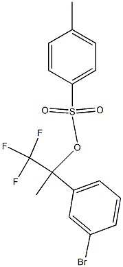 4-Methylbenzenesulfonic acid 1-(trifluoromethyl)-1-(3-bromophenyl)ethyl ester Structure