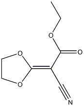 Cyano(1,3-dioxolan-2-ylidene)acetic acid ethyl ester Structure