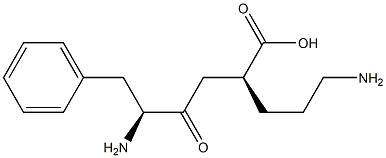 (2S)-5-Amino-2-[(S)-3-amino-2-oxo-4-phenylbutyl]pentanoic acid Structure