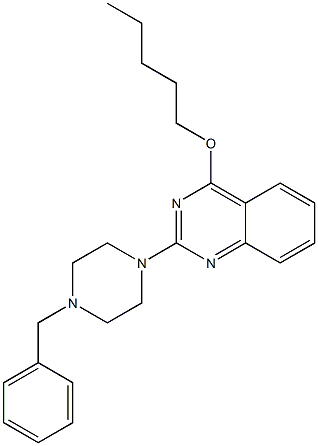 2-[4-Benzyl-1-piperazinyl]-4-pentyloxyquinazoline Structure