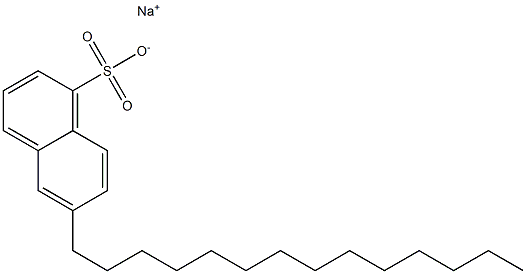 6-Tetradecyl-1-naphthalenesulfonic acid sodium salt Structure