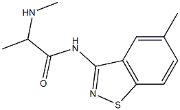 N-(5-Methyl-1,2-benzisothiazol-3-yl)-2-methylaminopropanamide 구조식 이미지