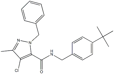 4-Chloro-5-methyl-2-benzyl-N-(4-tert-butylbenzyl)-2H-pyrazole-3-carboxamide Structure