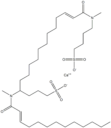 Bis[4-[N-(2-tridecenoyl)-N-methylamino]-1-butanesulfonic acid]calcium salt Structure